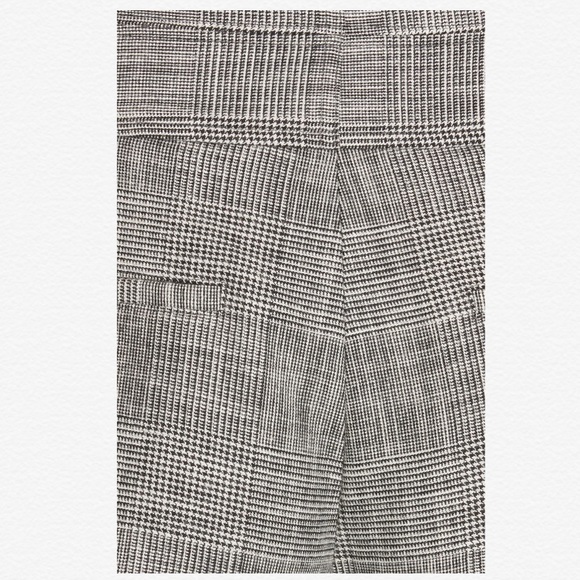 REBECCA TAYLOR NOTCH HIGH WAIST GLEN PLAID PANTS - Picture 3 of 7